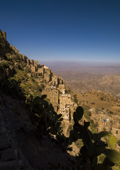 Fortified village in the mountain, Sanaa Governorate, Kholan, Yemen