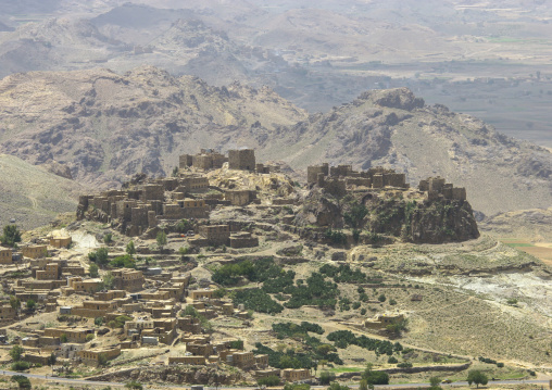 Fortified village in the mountain, Amanat Al-Asemah, Wadi Zahr, Yemen