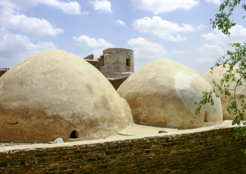 Old mosque domes in the citadel, Al Hudaydah Governorate, Zabid, Yemen