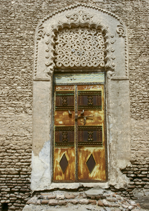 Metalic door of an heritage house, Al Hudaydah Governorate, Zabid, Yemen