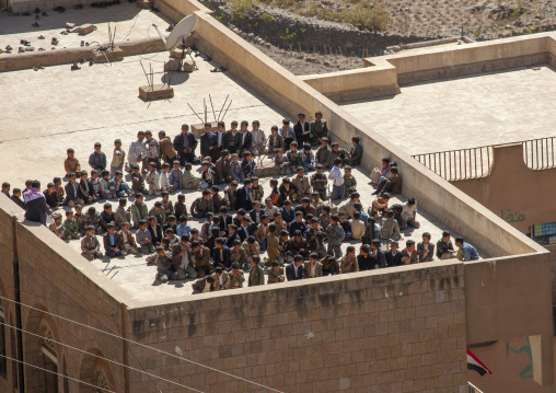 Yemeni boys in a madrassa, Sanaa Governorate, Kholan, Yemen