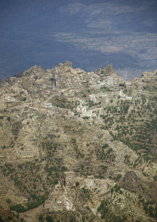 Fortified village in the mountain, Amran Governorate, Shaharah, Yemen