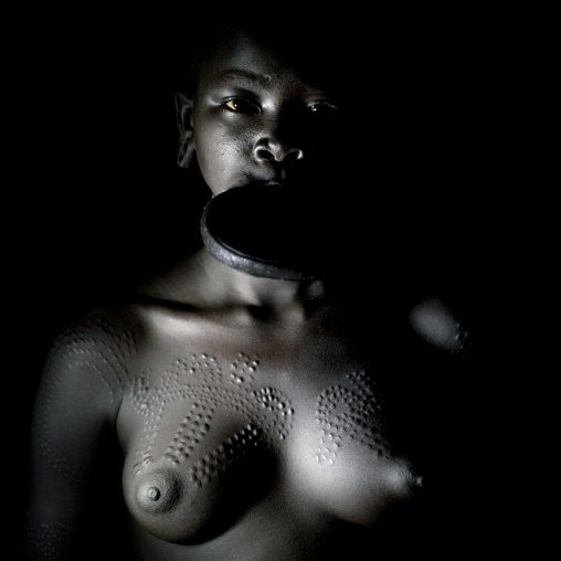 Surma Woman Wearing A Lip Plate, Turgit Village, Omo Valley, Ethiopia