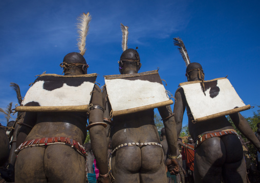 Bodi Tribe Fat Men During Kael Ceremony, Hana Mursi, Omo Valley, Ethiopia