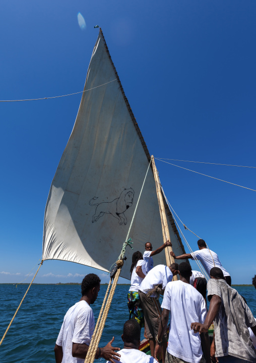Dhow race during the Maulid festival, Lamu County, Lamu, Kenya