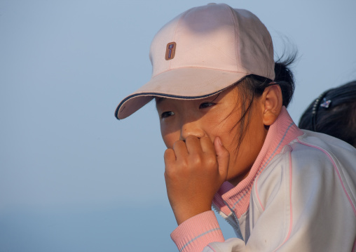 North Korean girl in sweatsuit
, North Hwanghae Province, Sariwon, North Korea