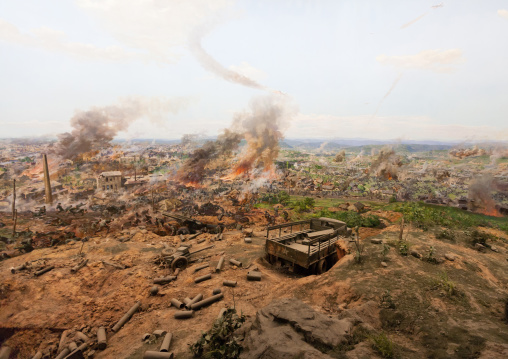 The battle of taejon diorama in the victorious fatherland liberation war museum, Pyongan Province, Pyongyang, North Korea