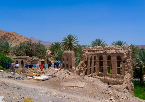 Ruins of old houses, Ad Dakhiliyah ‍Governorate, Birkat Al Mouz, Oman